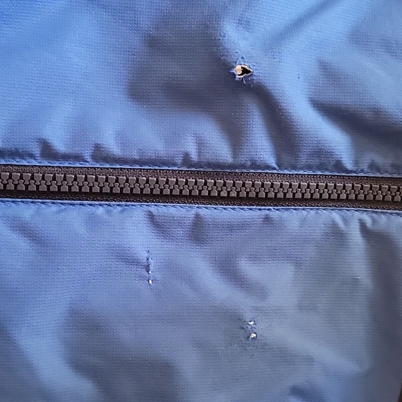 L.L. Bean Blue and Black Jacket with Green Zippers - Picture 3 of 3